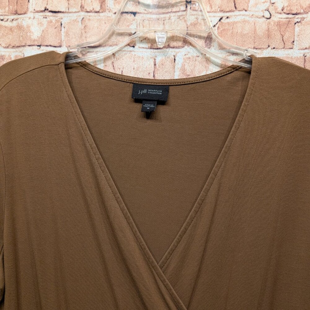 🧨🧨J. Jill Wearever Collection Blouse Crossover Wrap Size Medium - Picture 6 of 14